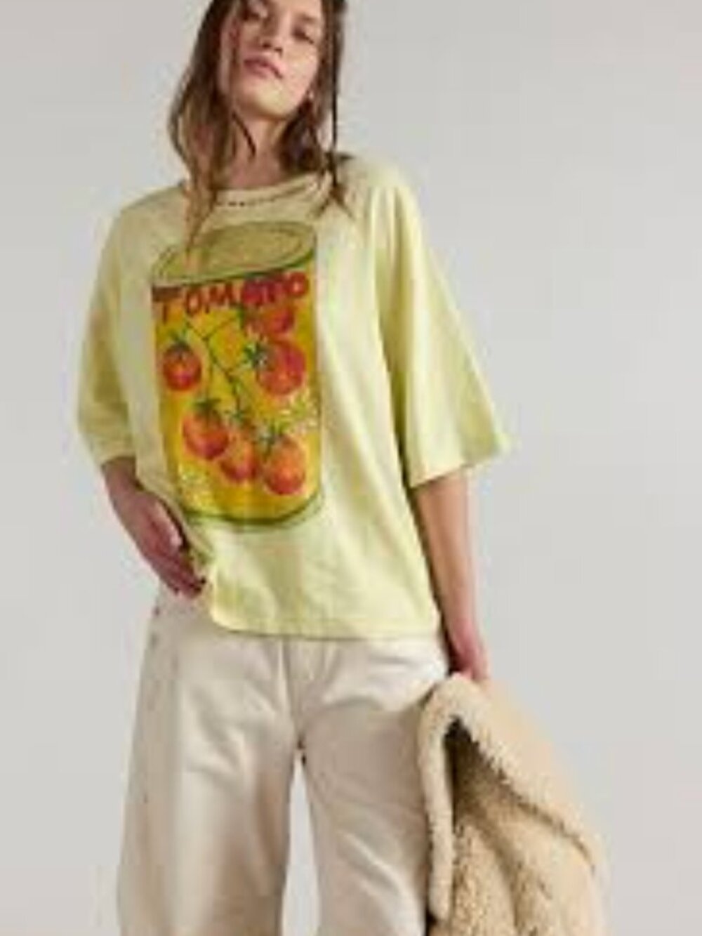 NWT We The Free In Spring Tomato Graphic Tee Boho Farmers Market Festival M $78
